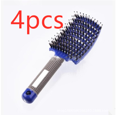 Hairbrush Detangle and Massage with Bristle-Nylon Teaser Comb for Women's Hair