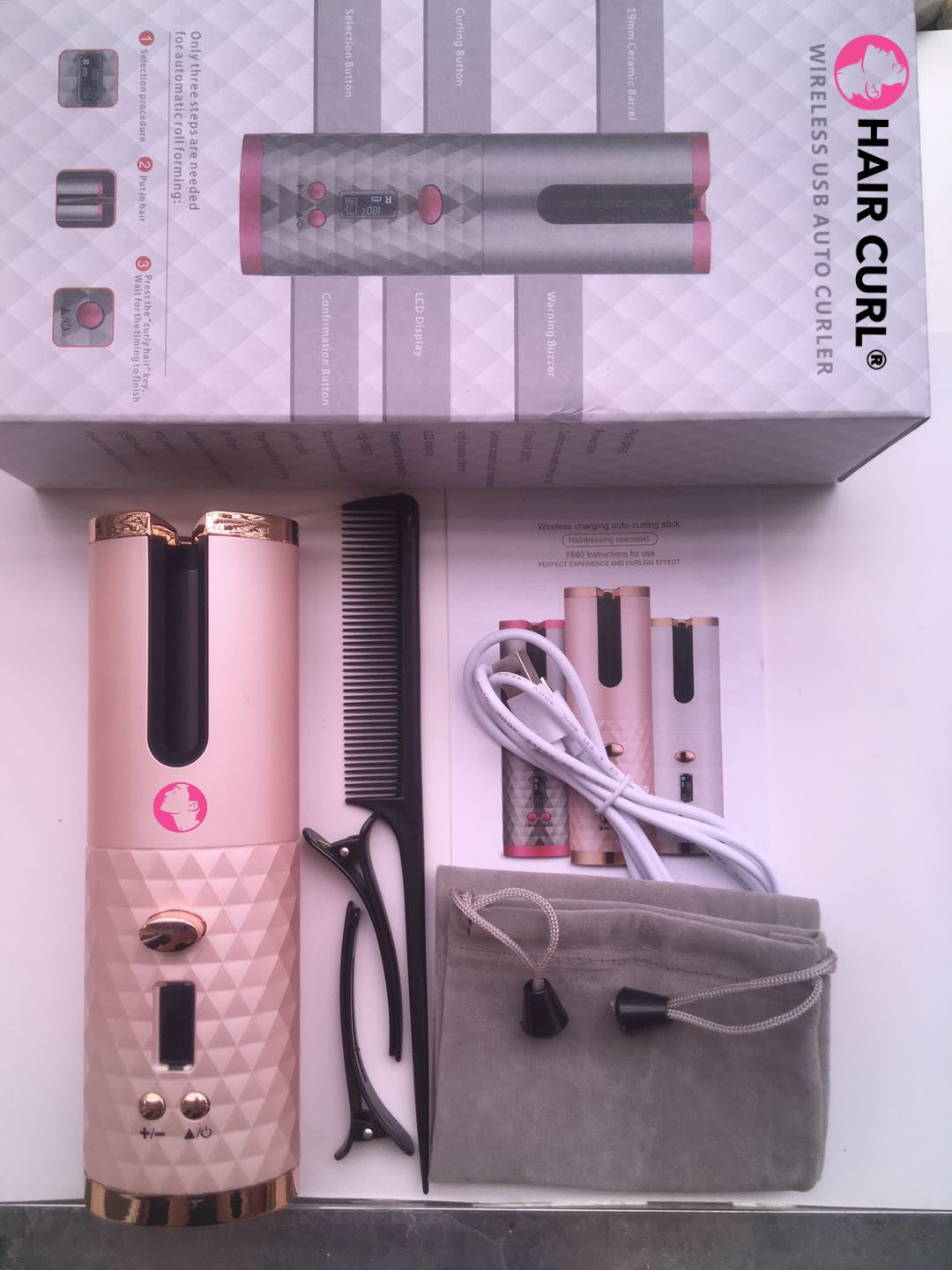 New Charging automatic wireless curling iron