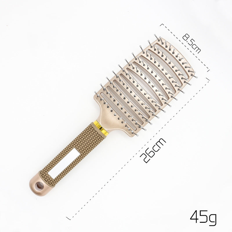 Hairbrush Detangle and Massage with Bristle-Nylon Teaser Comb for Women's Hair