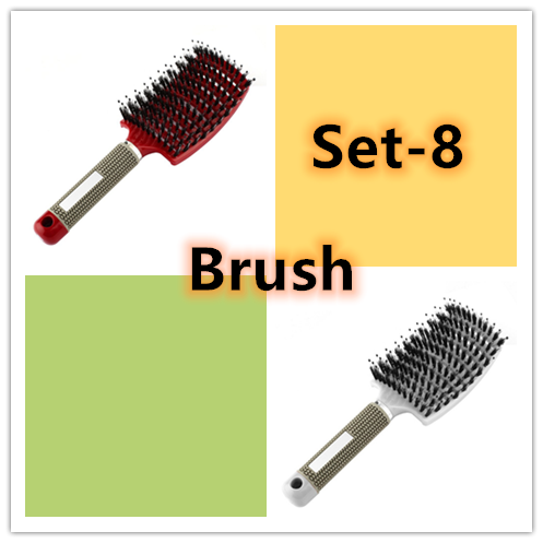 Hairbrush Detangle and Massage with Bristle-Nylon Teaser Comb for Women's Hair