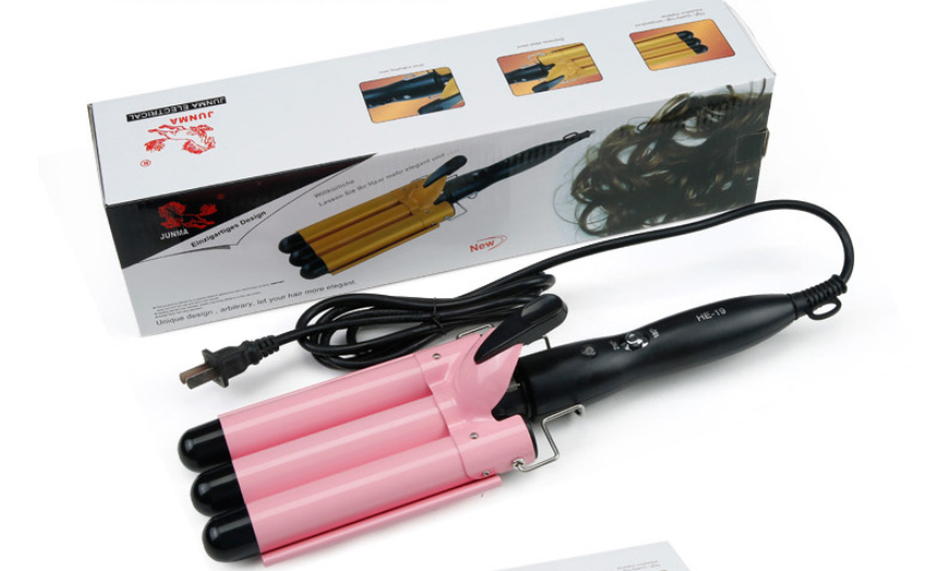 HE-19 Horse Hair Curler Achieve small curls, large volume, and water ripple waves effortlessly-Perfect styling versatility