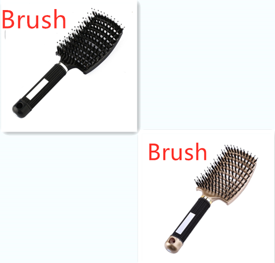 Hairbrush Detangle and Massage with Bristle-Nylon Teaser Comb for Women's Hair