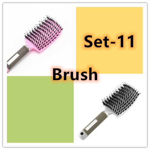 Hairbrush Detangle and Massage with Bristle-Nylon Teaser Comb for Women's Hair