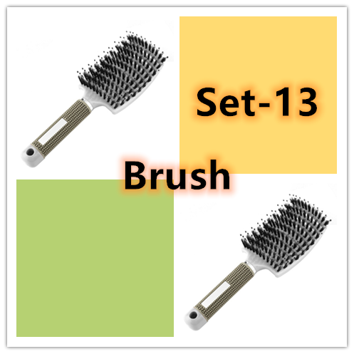 Hairbrush Detangle and Massage with Bristle-Nylon Teaser Comb for Women's Hair