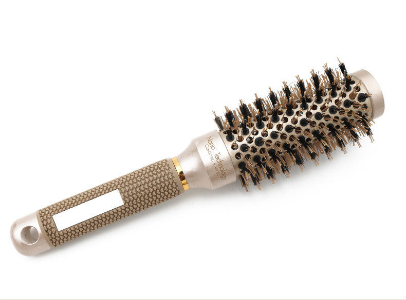 Professional Nano Ionic Round Barrel Hair Comb Styling for Hairdressing and Salon-Grade Hair Styling, Ceramic Ion Technology.