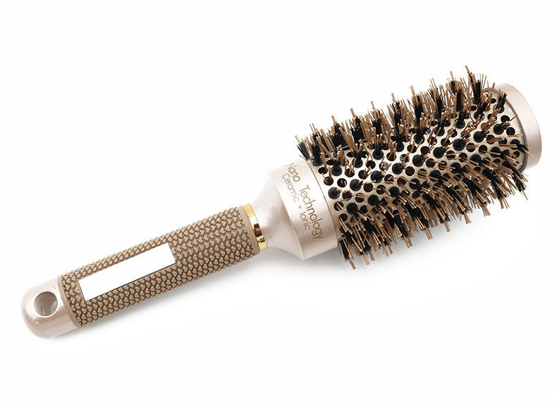 Professional Nano Ionic Round Barrel Hair Comb Styling for Hairdressing and Salon-Grade Hair Styling, Ceramic Ion Technology.