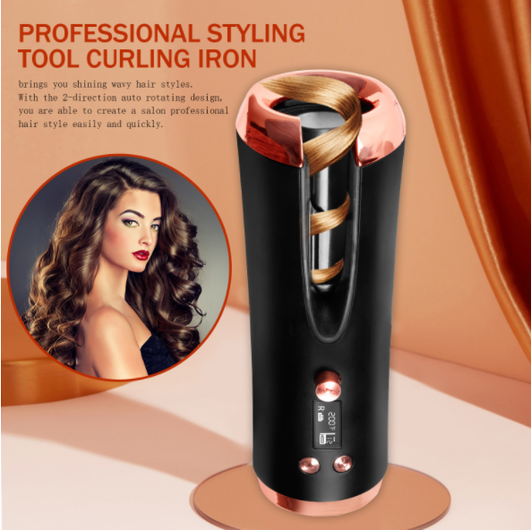 Portable Automatic Curling Iron Multi-Function Charging Travel Smart Wireless Lcd Automatic Curling Iron