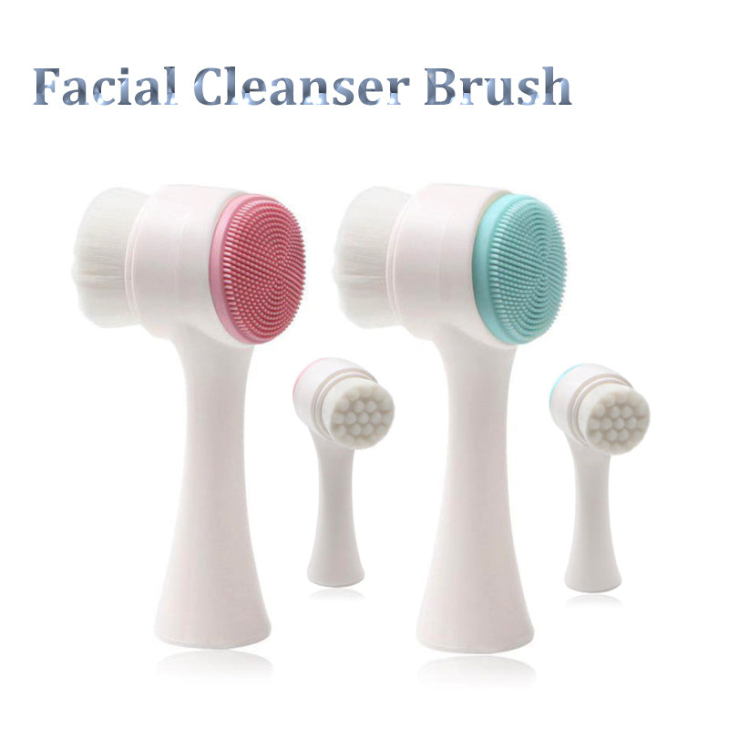 Facial Cleansing Brush with Vibration Massage for Gentle Face Cleaning and Washing