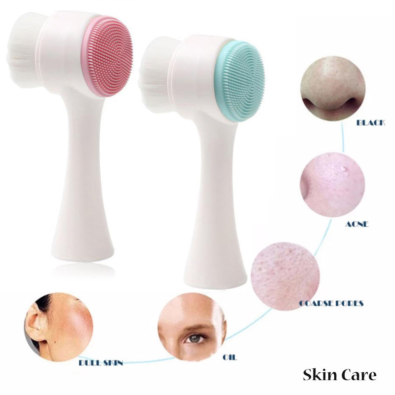 Facial Cleansing Brush with Vibration Massage for Gentle Face Cleaning and Washing