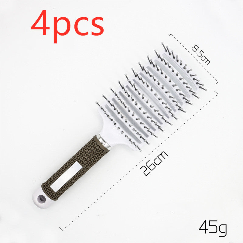 Hairbrush Detangle and Massage with Bristle-Nylon Teaser Comb for Women's Hair