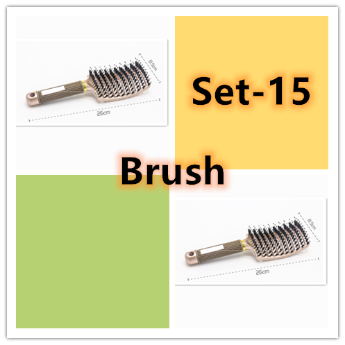 Hairbrush Detangle and Massage with Bristle-Nylon Teaser Comb for Women's Hair