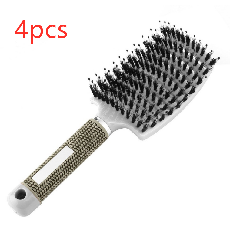 Hairbrush Detangle and Massage with Bristle-Nylon Teaser Comb for Women's Hair