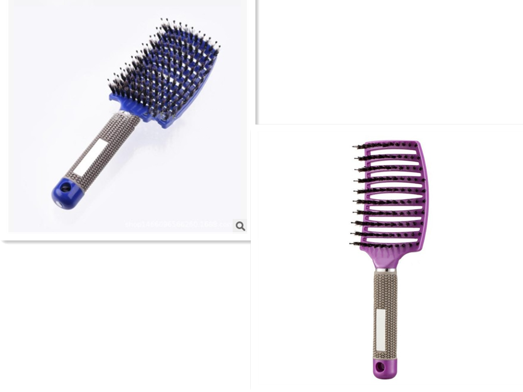 Hairbrush Detangle and Massage with Bristle-Nylon Teaser Comb for Women's Hair