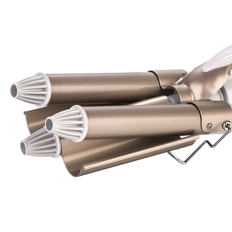 Water ripple three-tube curling iron