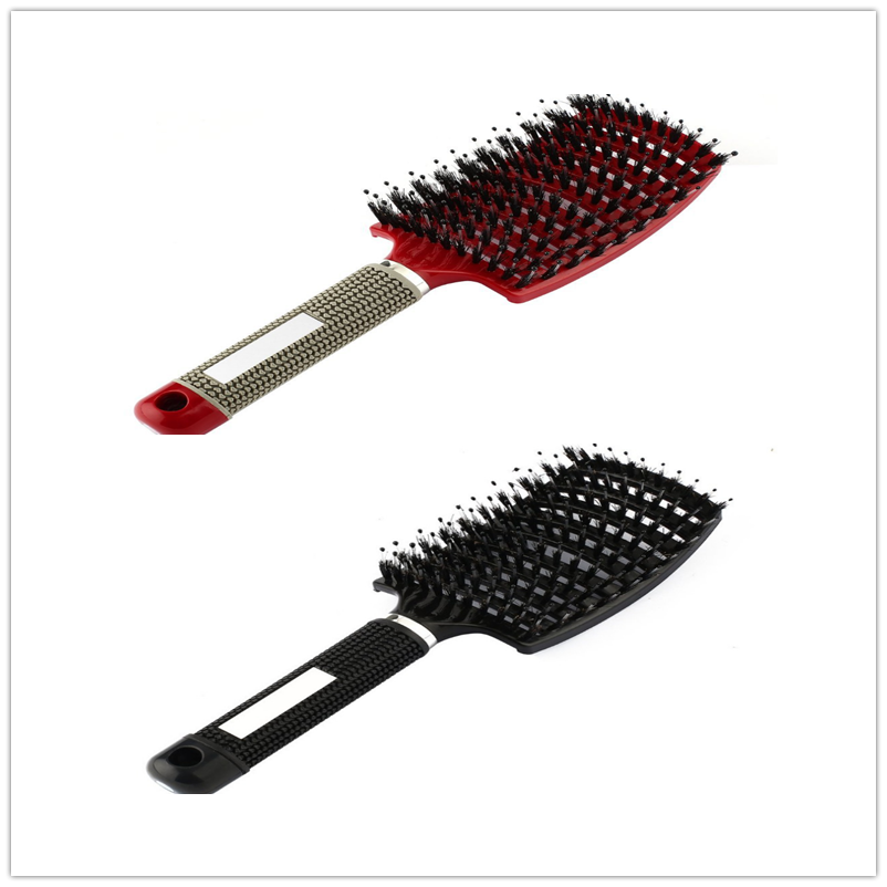 Hairbrush Detangle and Massage with Bristle-Nylon Teaser Comb for Women's Hair