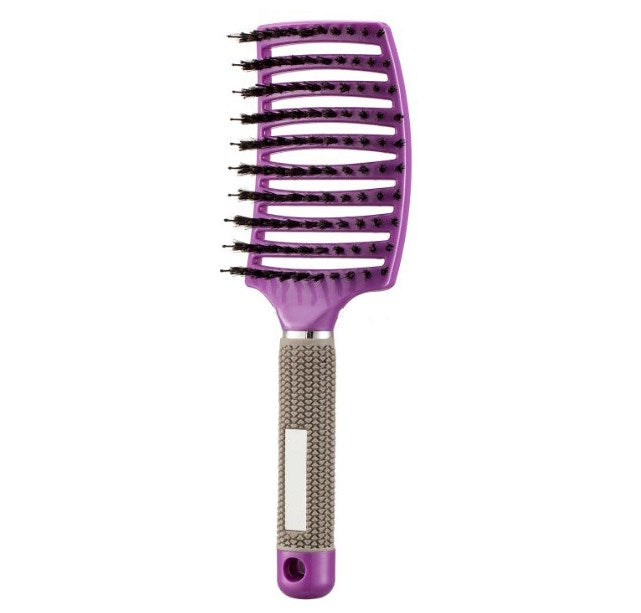 Hairbrush Detangle and Massage with Bristle-Nylon Teaser Comb for Women's Hair