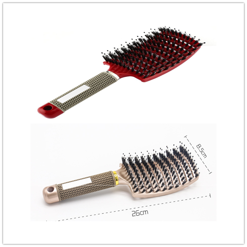 Hairbrush Detangle and Massage with Bristle-Nylon Teaser Comb for Women's Hair