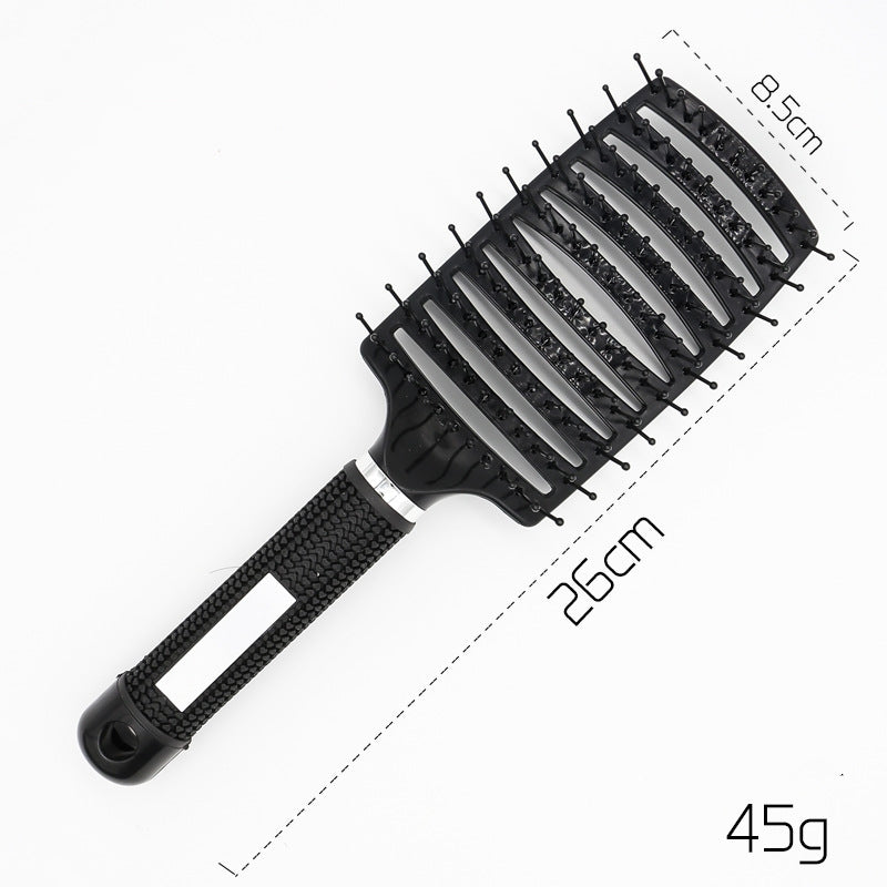 Hairbrush Detangle and Massage with Bristle-Nylon Teaser Comb for Women's Hair