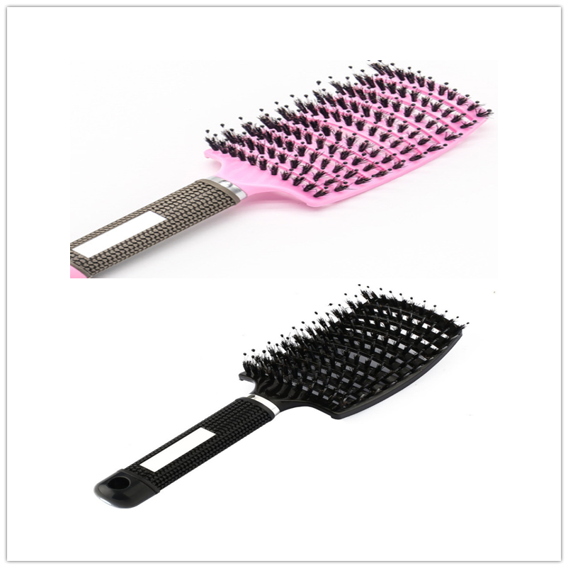 Hairbrush Detangle and Massage with Bristle-Nylon Teaser Comb for Women's Hair