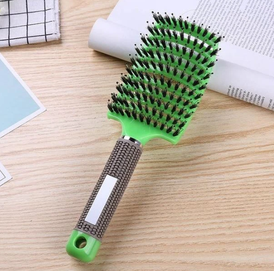 Hairbrush Detangle and Massage with Bristle-Nylon Teaser Comb for Women's Hair