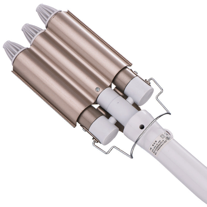 Water ripple three-tube curling iron