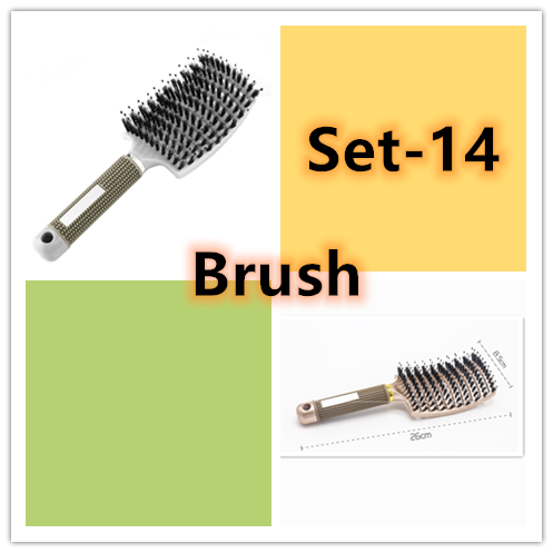 Hairbrush Detangle and Massage with Bristle-Nylon Teaser Comb for Women's Hair