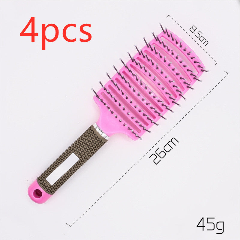 Hairbrush Detangle and Massage with Bristle-Nylon Teaser Comb for Women's Hair