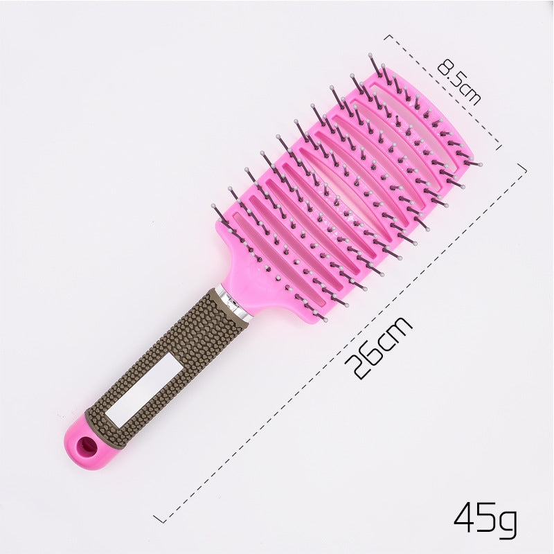 Hairbrush Detangle and Massage with Bristle-Nylon Teaser Comb for Women's Hair