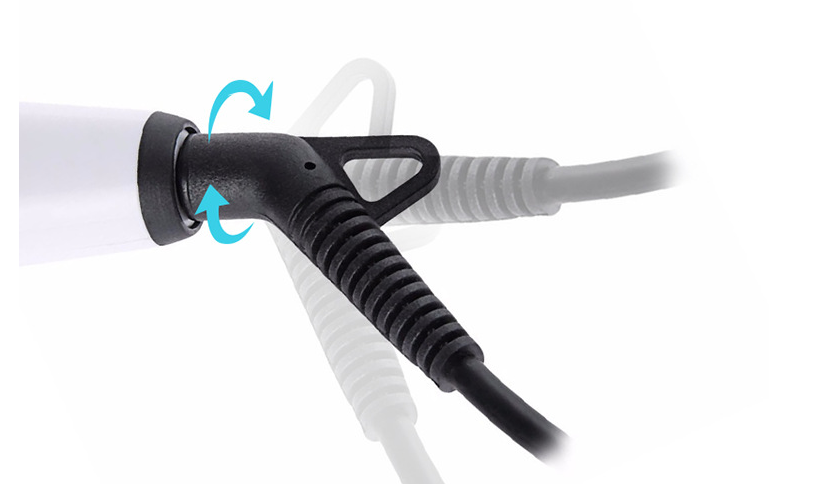 Spiral curling iron