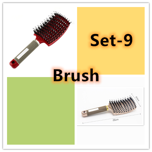 Hairbrush Detangle and Massage with Bristle-Nylon Teaser Comb for Women's Hair