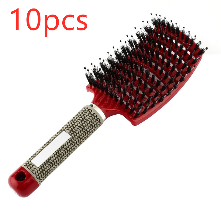 Hairbrush Detangle and Massage with Bristle-Nylon Teaser Comb for Women's Hair