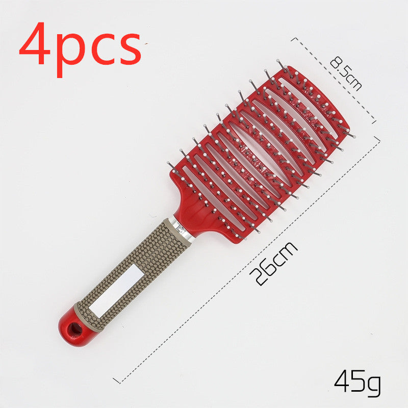 Hairbrush Detangle and Massage with Bristle-Nylon Teaser Comb for Women's Hair