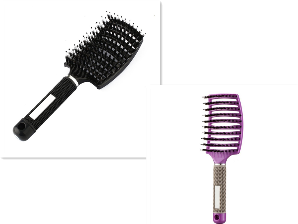 Hairbrush Detangle and Massage with Bristle-Nylon Teaser Comb for Women's Hair