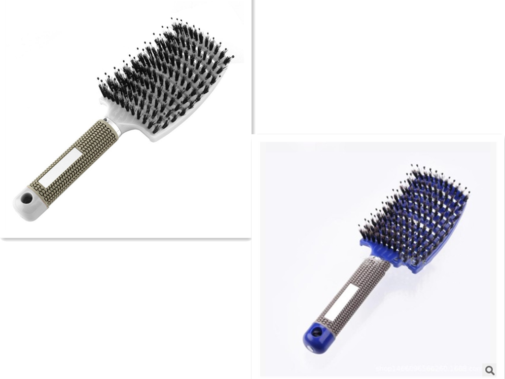 Hairbrush Detangle and Massage with Bristle-Nylon Teaser Comb for Women's Hair