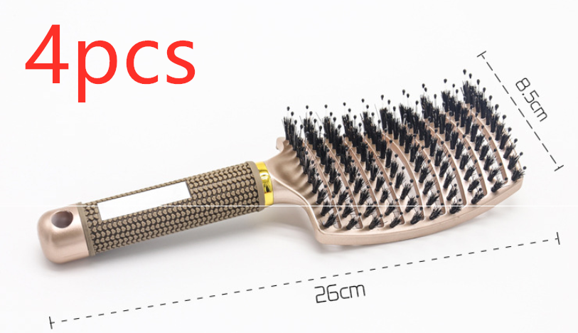 Hairbrush Detangle and Massage with Bristle-Nylon Teaser Comb for Women's Hair