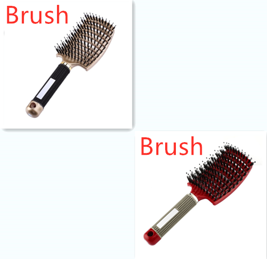 Hairbrush Detangle and Massage with Bristle-Nylon Teaser Comb for Women's Hair