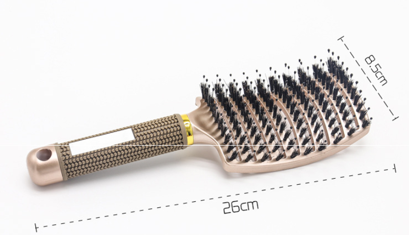 Hairbrush Detangle and Massage with Bristle-Nylon Teaser Comb for Women's Hair