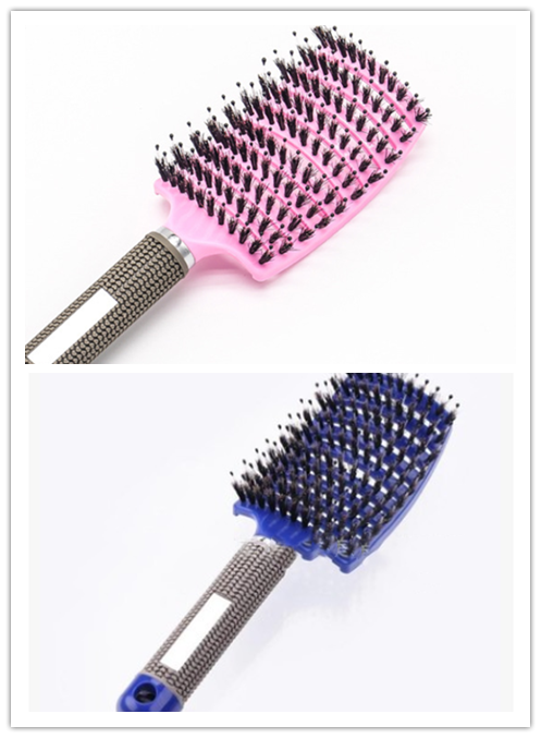 Hairbrush Detangle and Massage with Bristle-Nylon Teaser Comb for Women's Hair