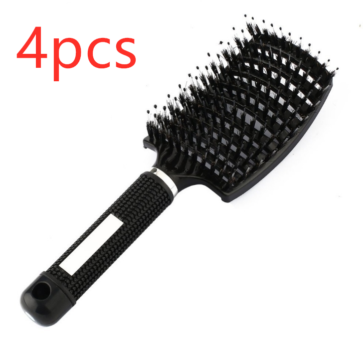 Hairbrush Detangle and Massage with Bristle-Nylon Teaser Comb for Women's Hair