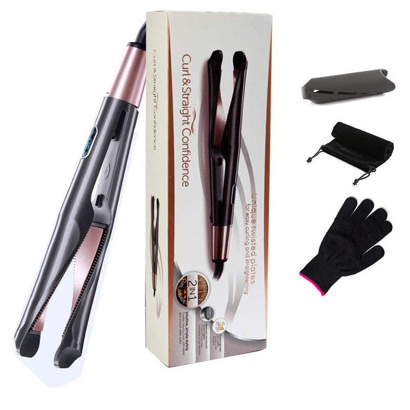 2 In 1 Hair versatile tool effortlessly straightens and curls