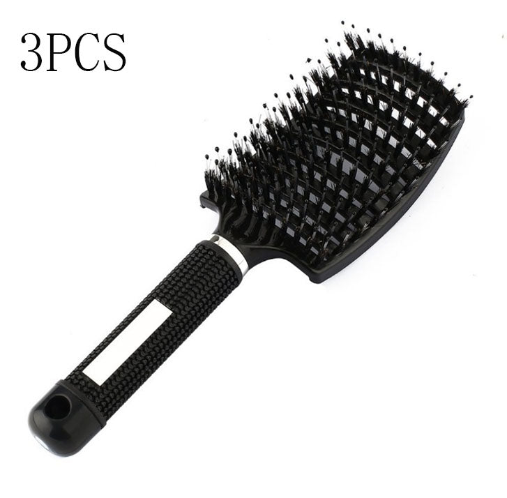 Hairbrush Detangle and Massage with Bristle-Nylon Teaser Comb for Women's Hair