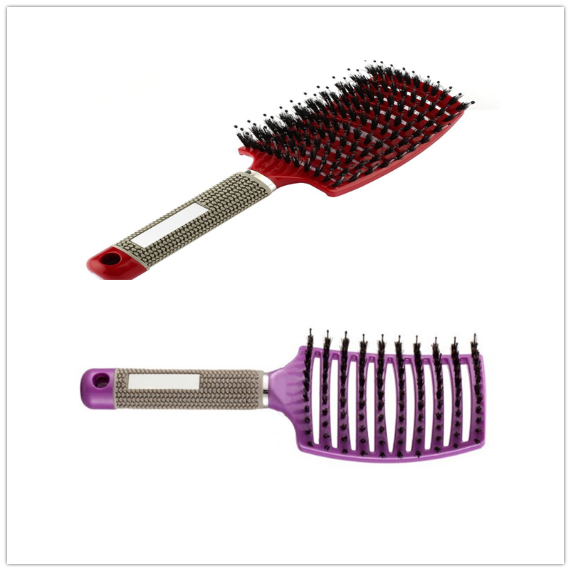 Hairbrush Detangle and Massage with Bristle-Nylon Teaser Comb for Women's Hair