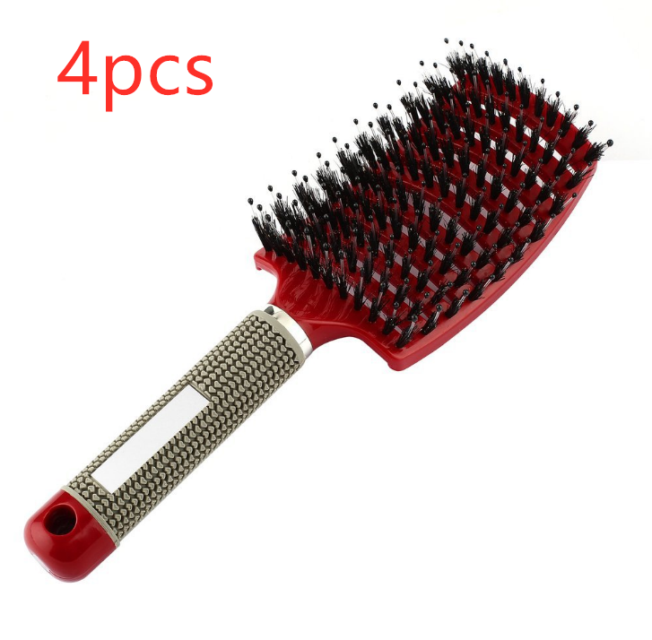 Hairbrush Detangle and Massage with Bristle-Nylon Teaser Comb for Women's Hair