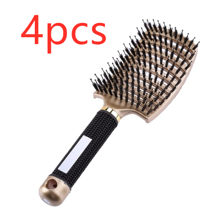 Hairbrush Detangle and Massage with Bristle-Nylon Teaser Comb for Women's Hair