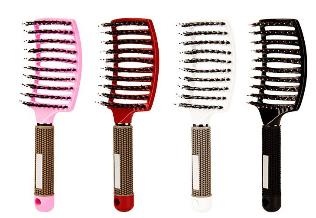 Hairbrush Detangle and Massage with Bristle-Nylon Teaser Comb for Women's Hair