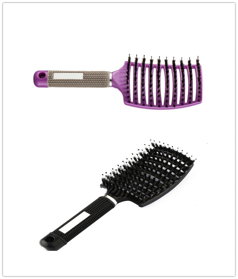 Hairbrush Detangle and Massage with Bristle-Nylon Teaser Comb for Women's Hair