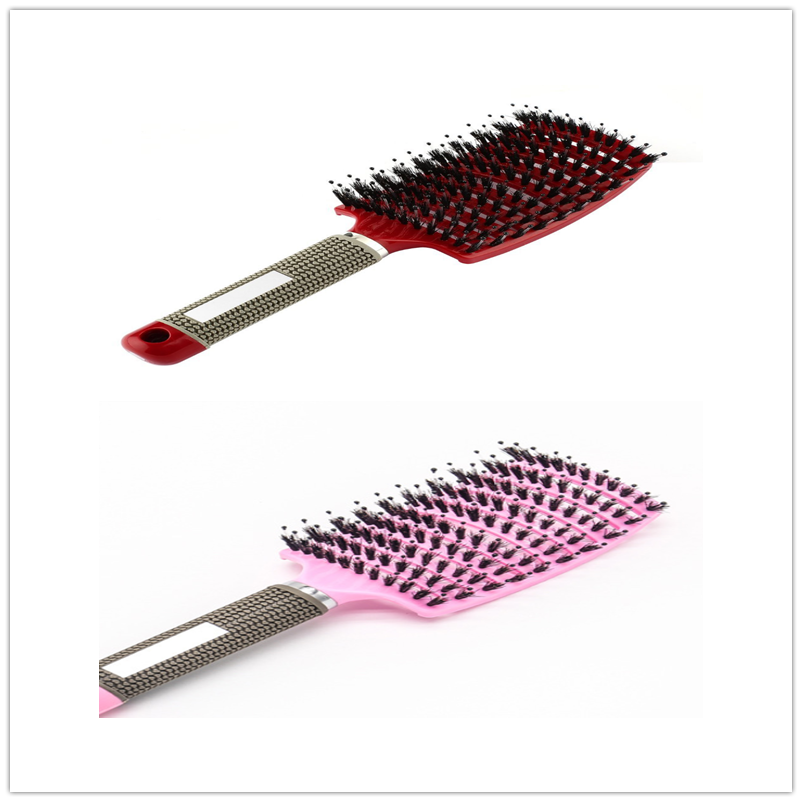 Hairbrush Detangle and Massage with Bristle-Nylon Teaser Comb for Women's Hair