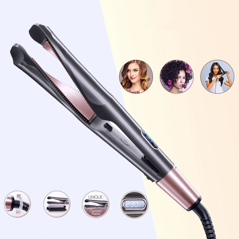 2 In 1 Hair versatile tool effortlessly straightens and curls