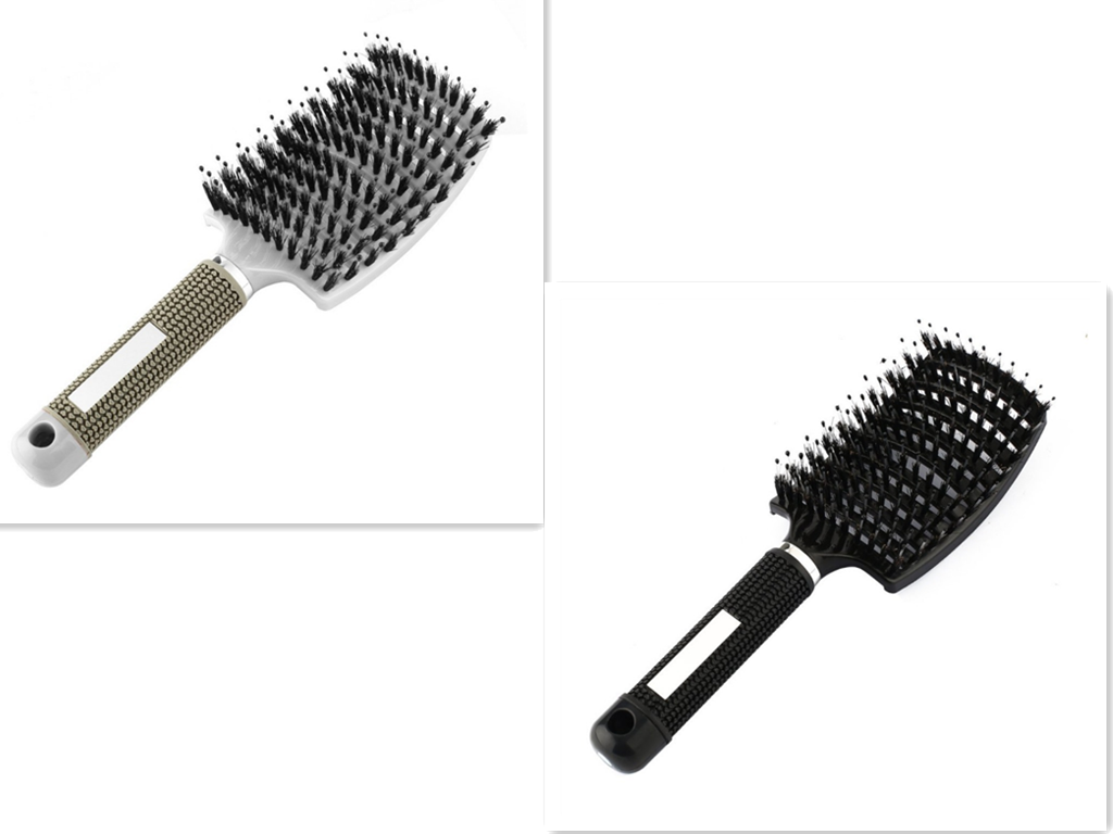 Hairbrush Detangle and Massage with Bristle-Nylon Teaser Comb for Women's Hair