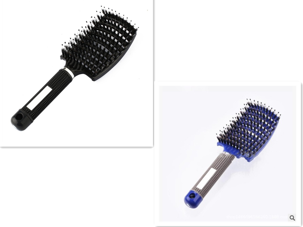 Hairbrush Detangle and Massage with Bristle-Nylon Teaser Comb for Women's Hair